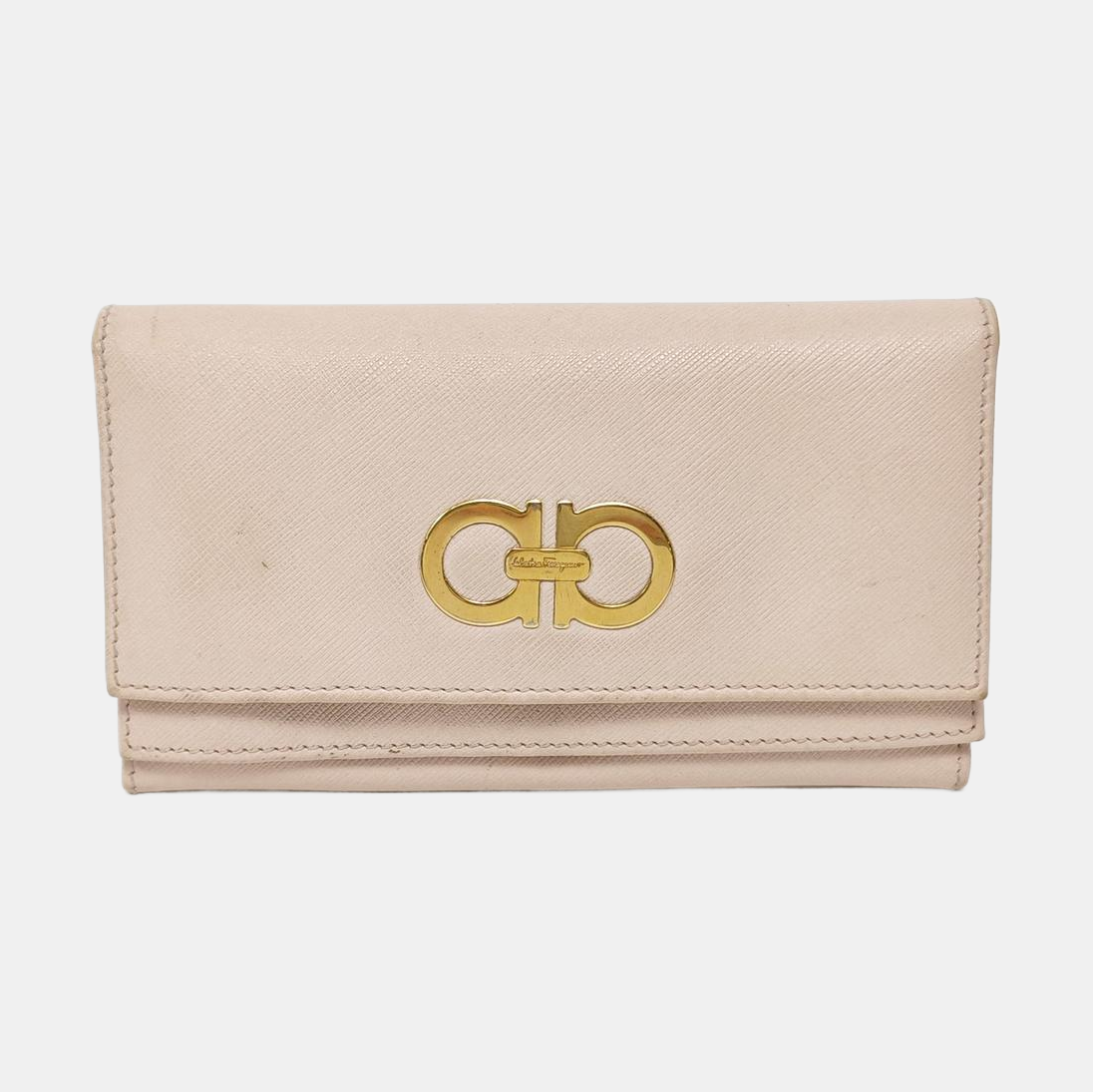 Gancini Calfskin Beige Wallet