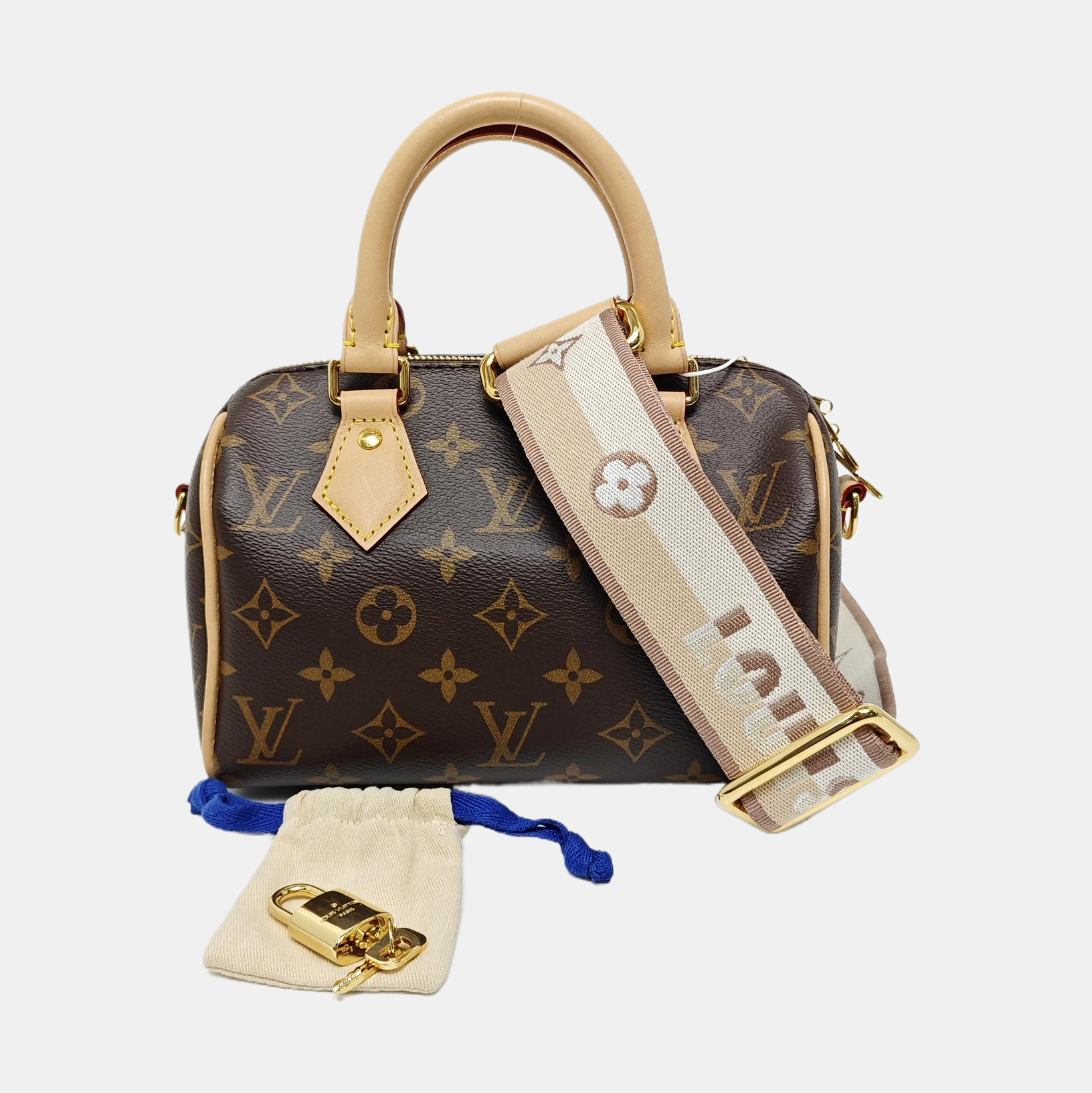 SPEEDY 20 Monogram Coated Canvas Brown