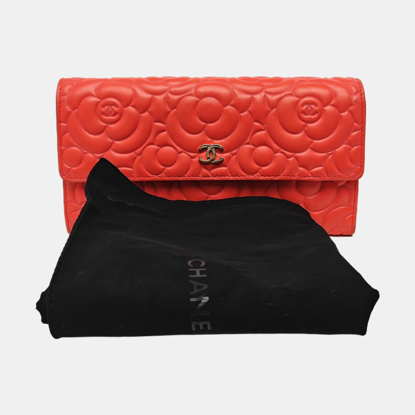 Quilted Lambskin Wallet Red