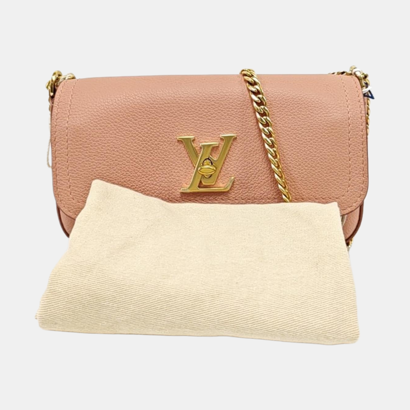Authenticated pre-owned  LOCKME TENDER Calfskin Pink - Shoulder Bag at Looply