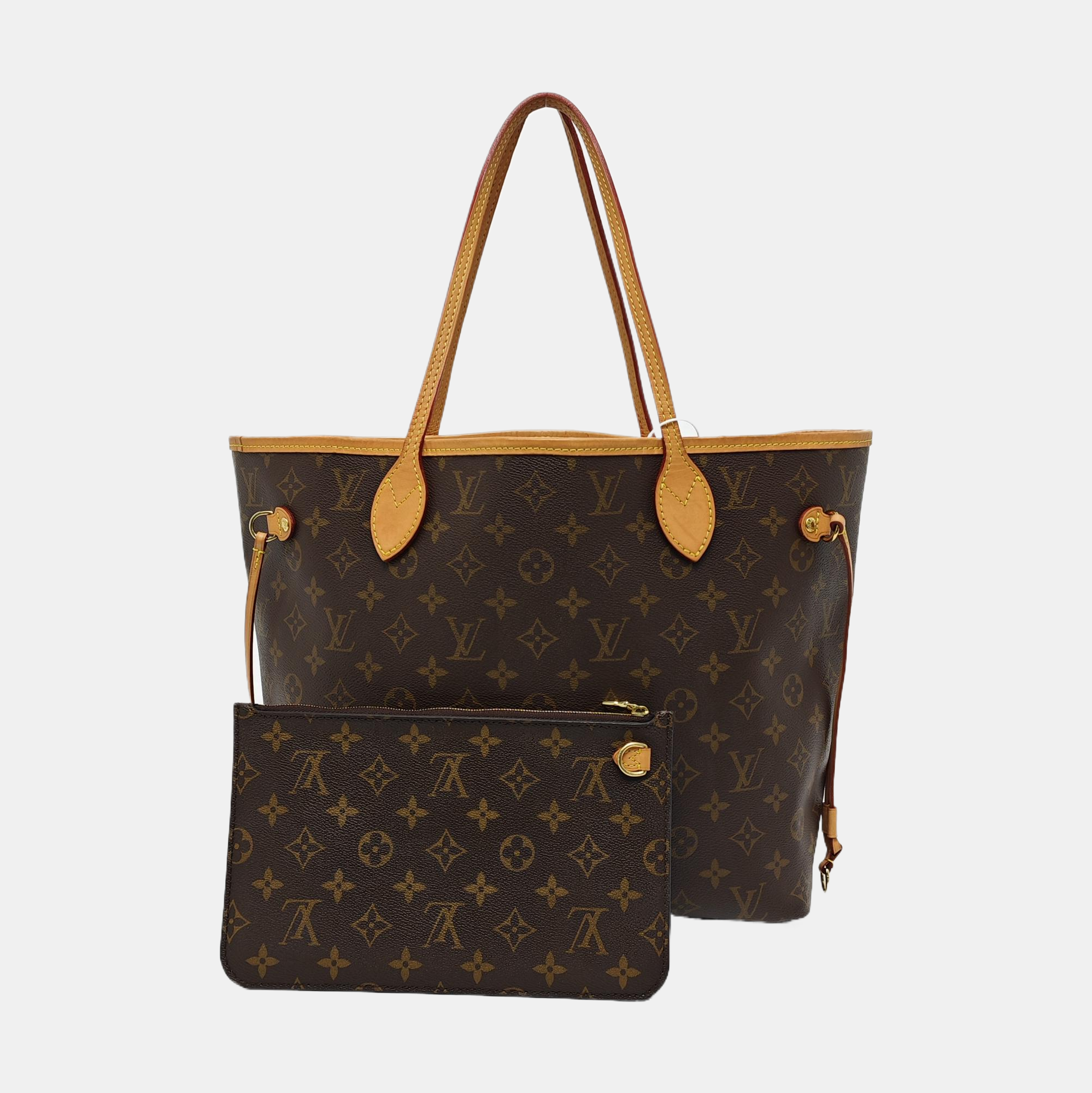 NEVERFULL MM Monogram Coated Canvas Brown
