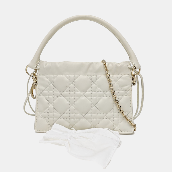 Lady Dior Milly Mini Cannage Lambskin White