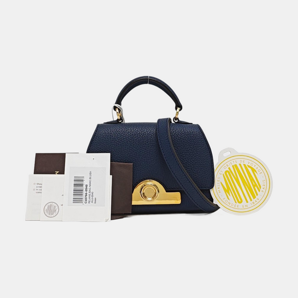 Calfskin Shoulder Bag Mini Blue