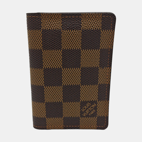 Damier Ebene Coated Canvas Card Holder Brown