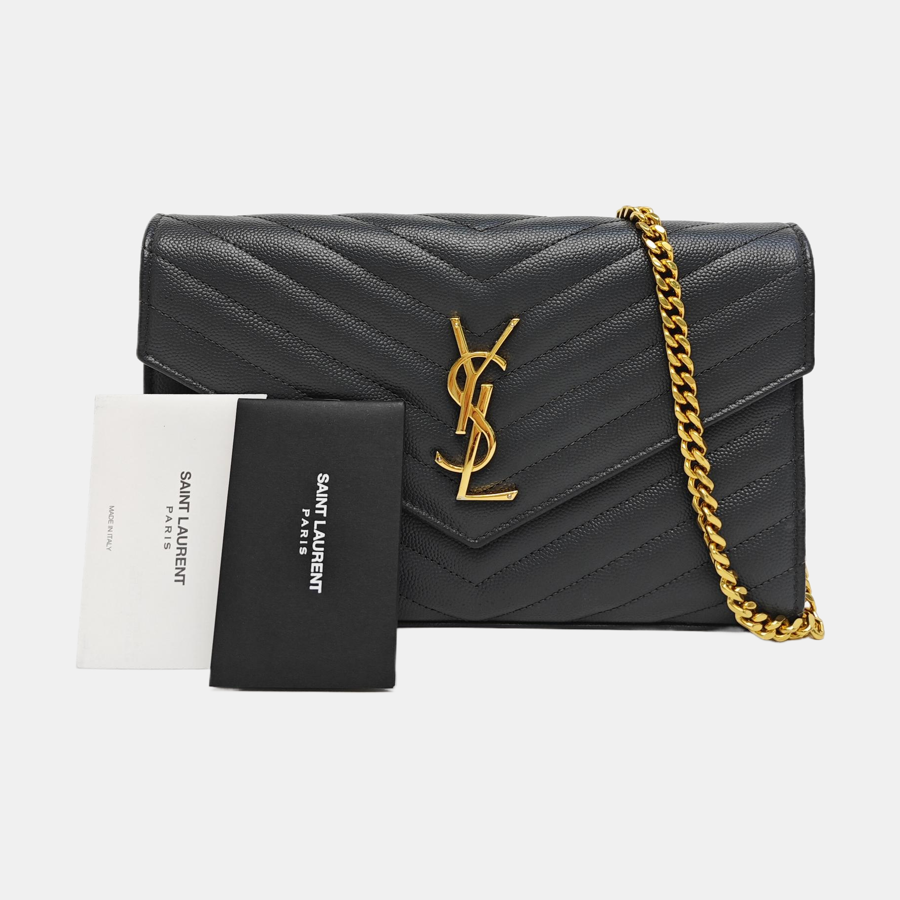 MONOGRAM Medium Chevron Calfskin Gray