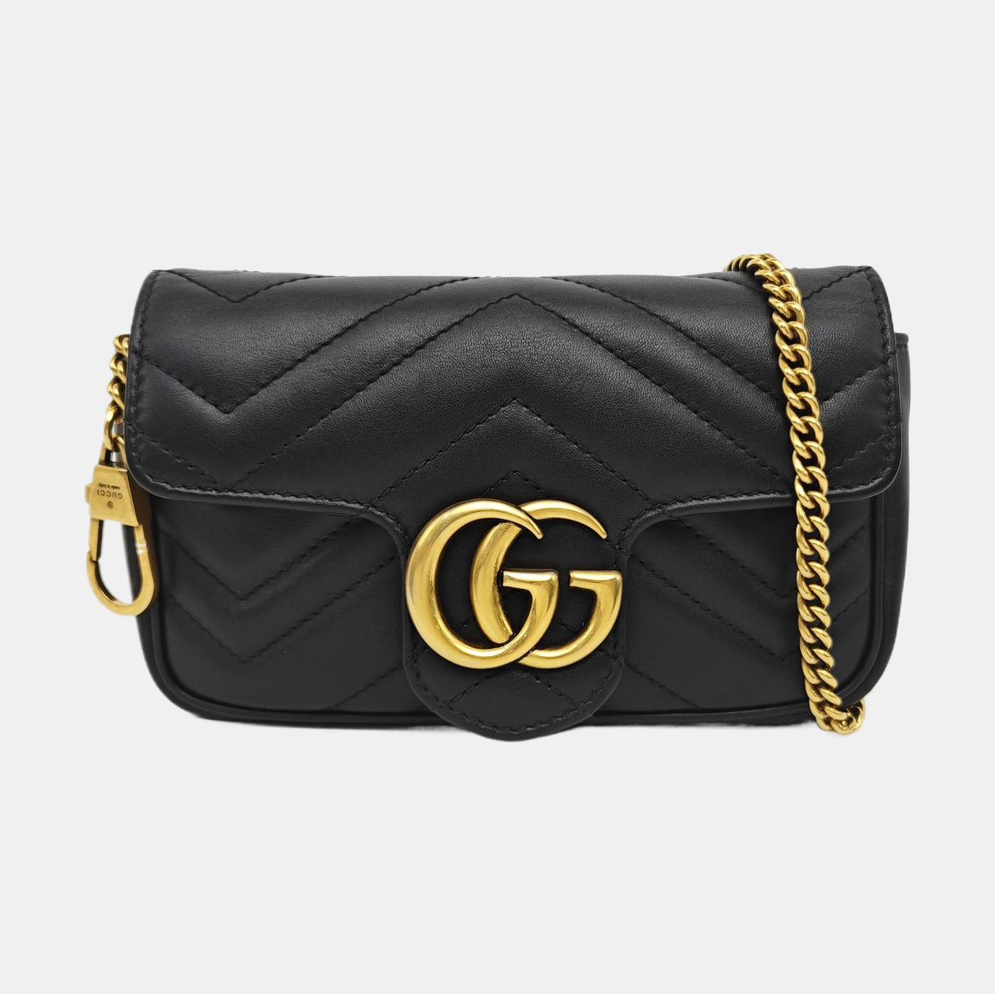 GG Marmont Mini Quilted Calfskin Black