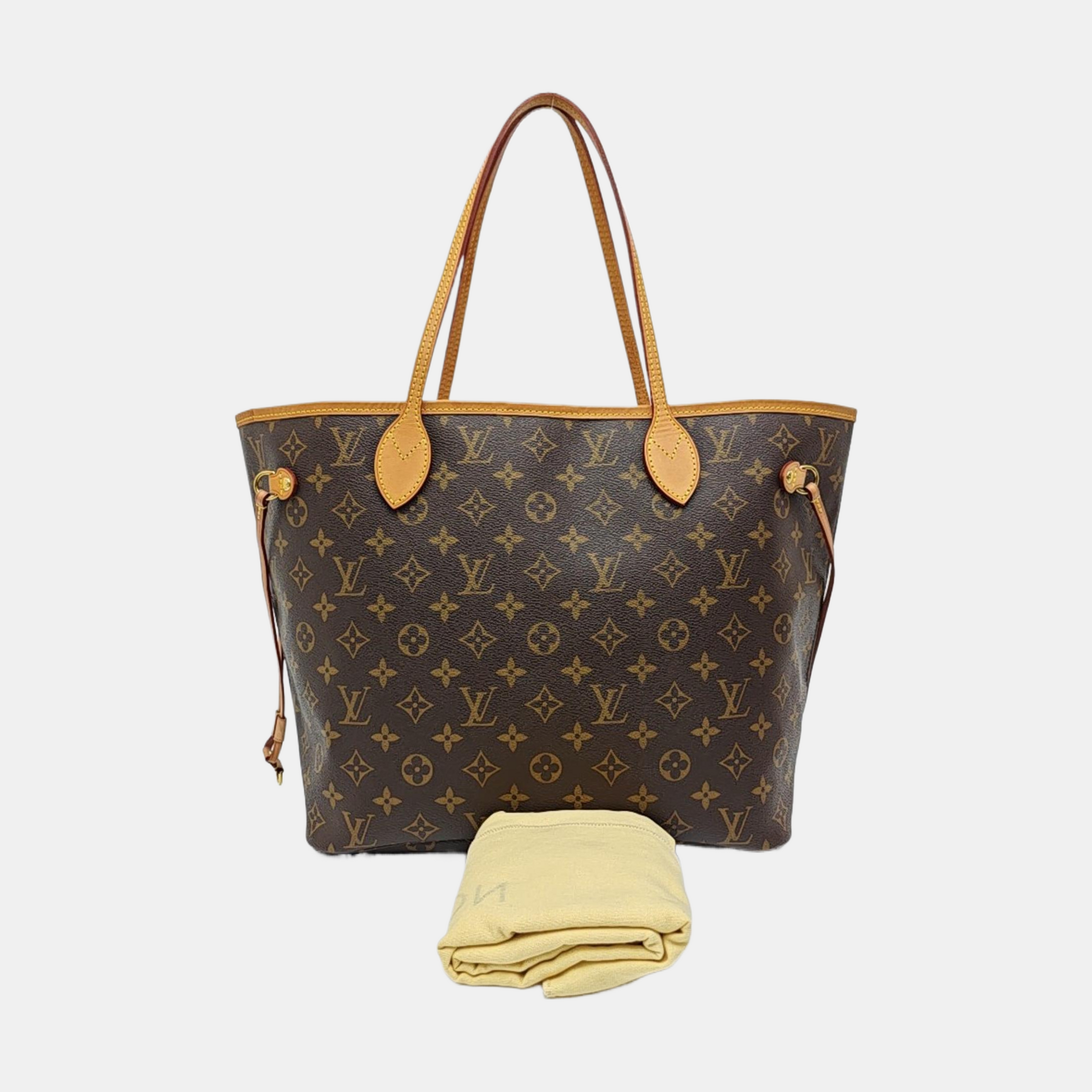 NEVERFULL MM Monogram Coated Canvas Brown