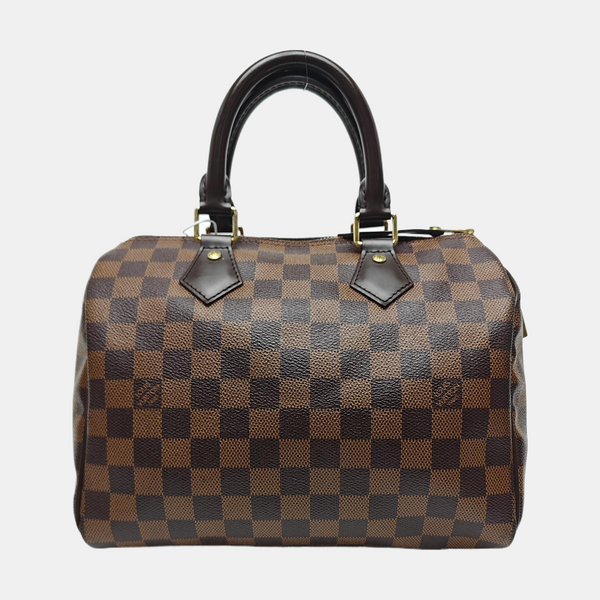 SPEEDY 25 Damier Ebene Coated Canvas Brown
