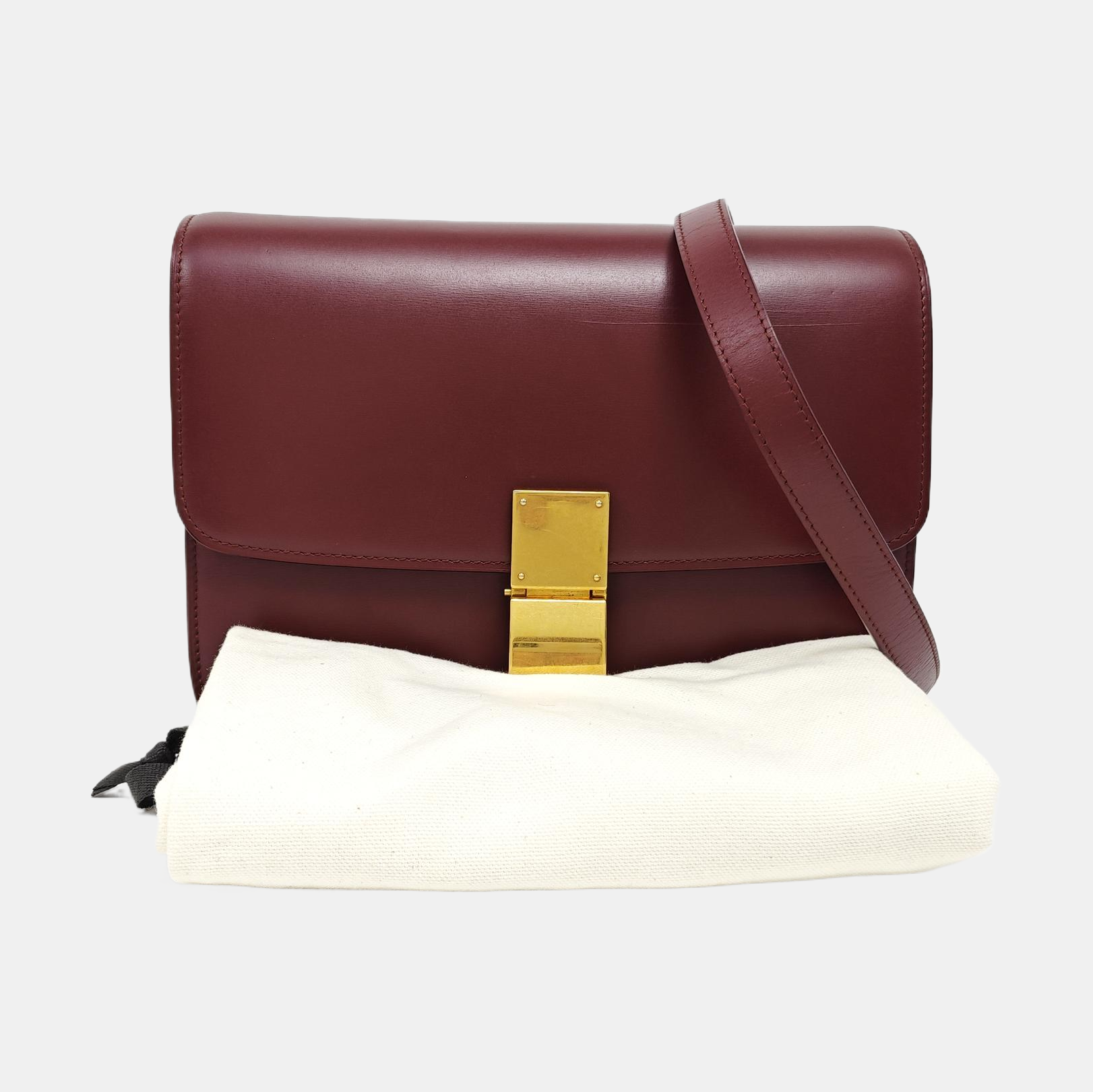 CLASSIC BOX Piel de ternera mediana Roja