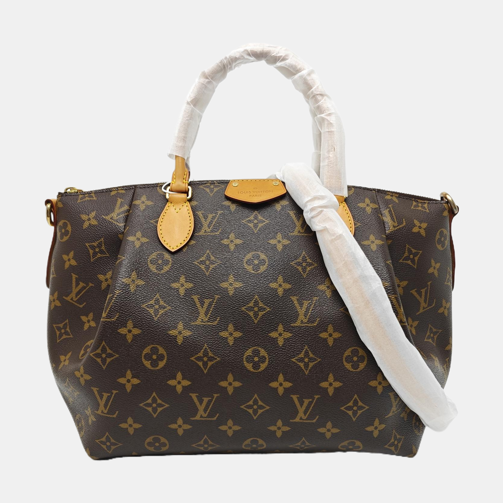 TURENNE MM Monogram Coated Canvas Brown