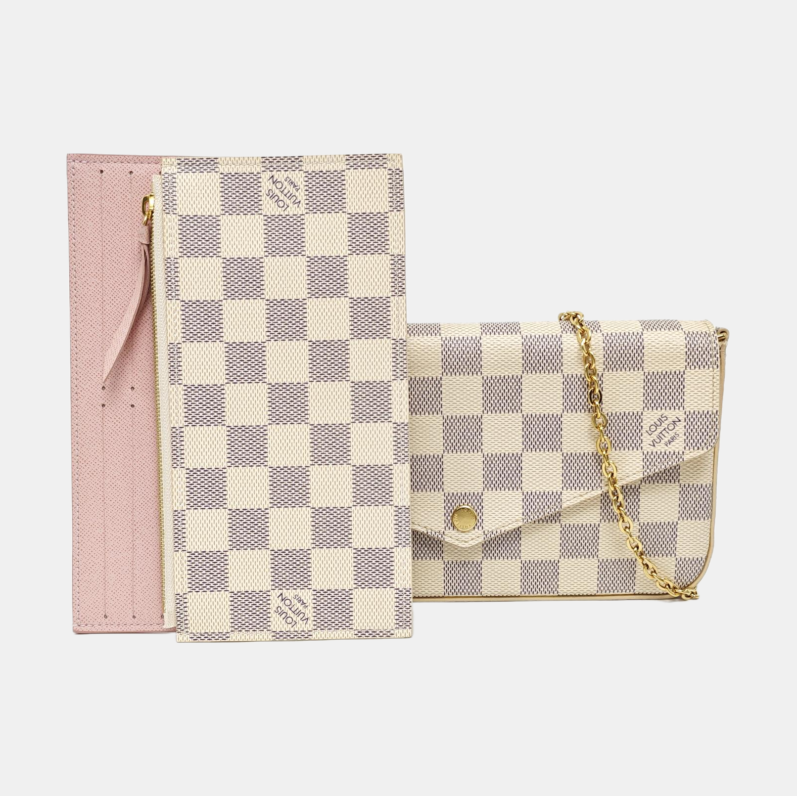 FÉLICIE Damier Azur Coated Canvas White