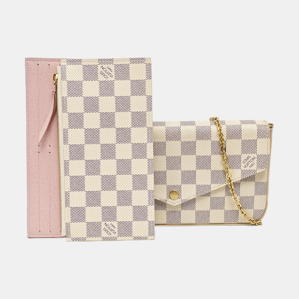 FÉLICIE Damier Azur Coated Canvas White