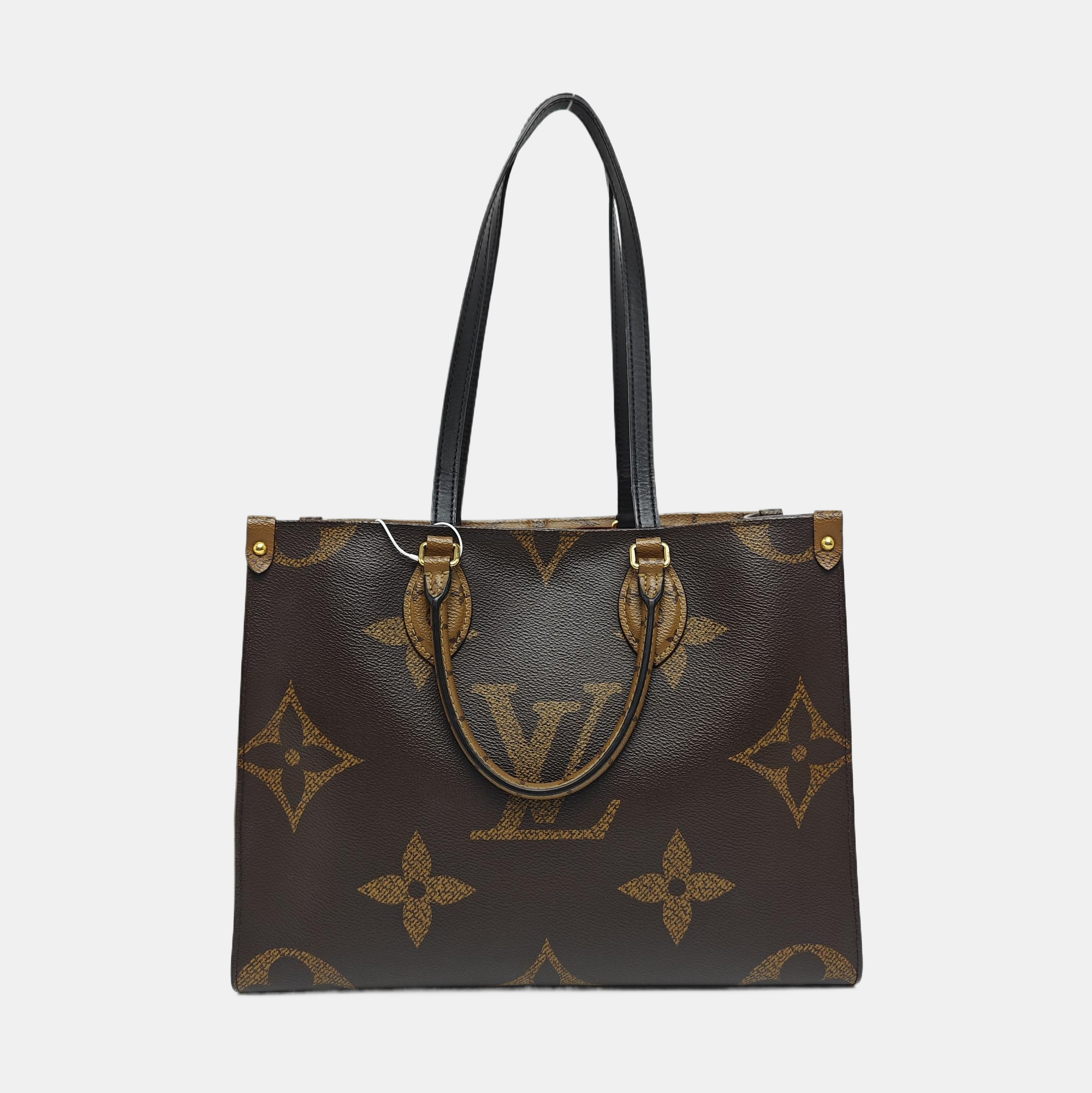 ONTHEGO MM Monogram Coated Canvas Brown