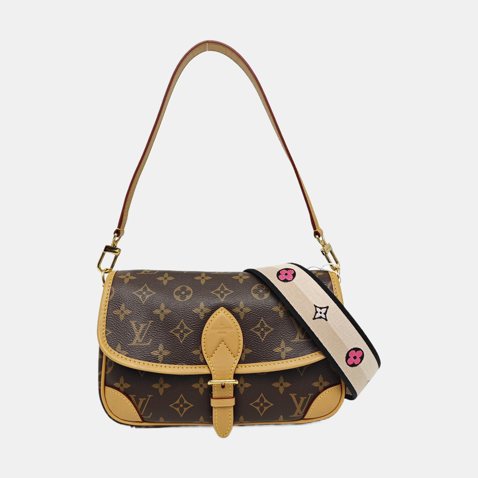 DIANE Monogram Coated Canvas Brown