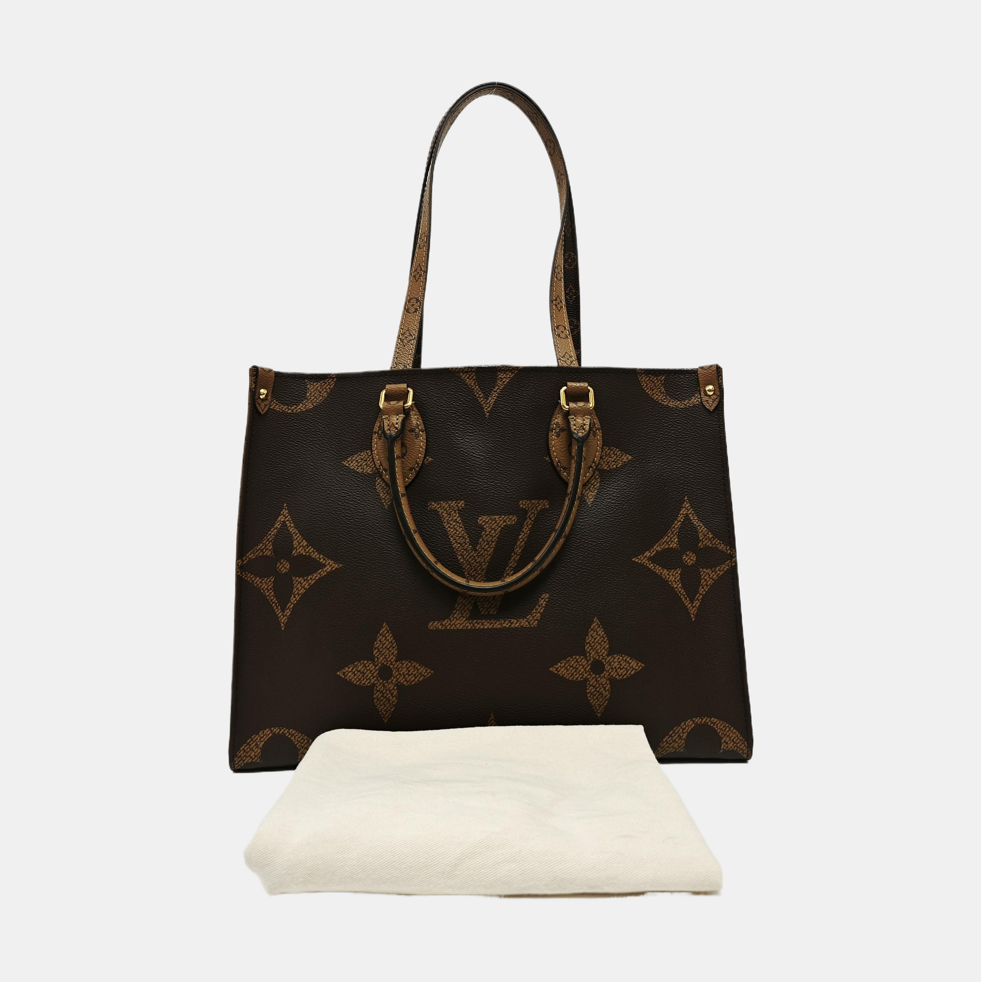 ONTHEGO MM Monogram Coated Canvas Brown