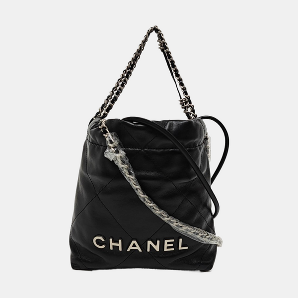 CHANEL 22 Mini Quilted Calfskin Black