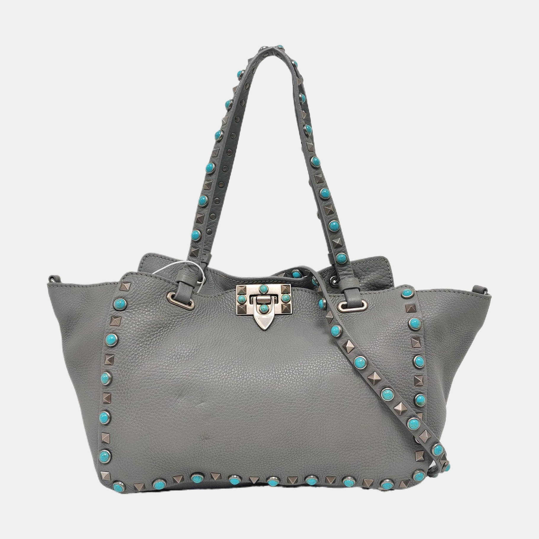 Rockstud Calfskin Blue