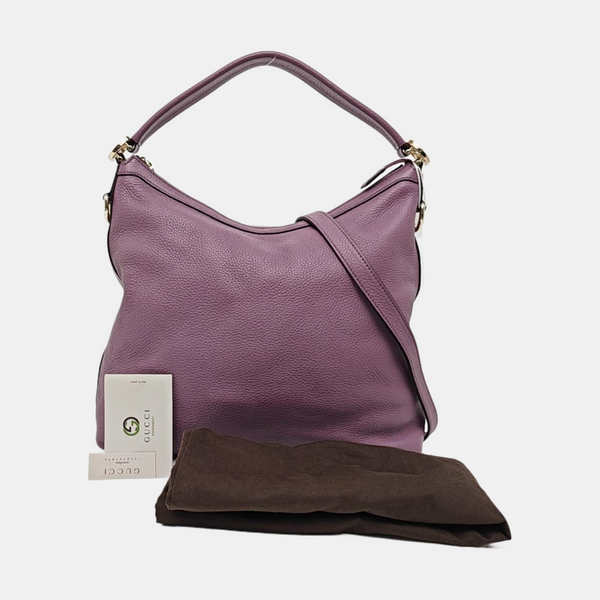Calfskin Shoulder Bag Purple