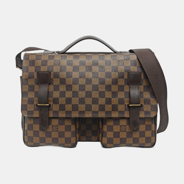 BROADWAY Damier Ebene Coated Canvas Brown