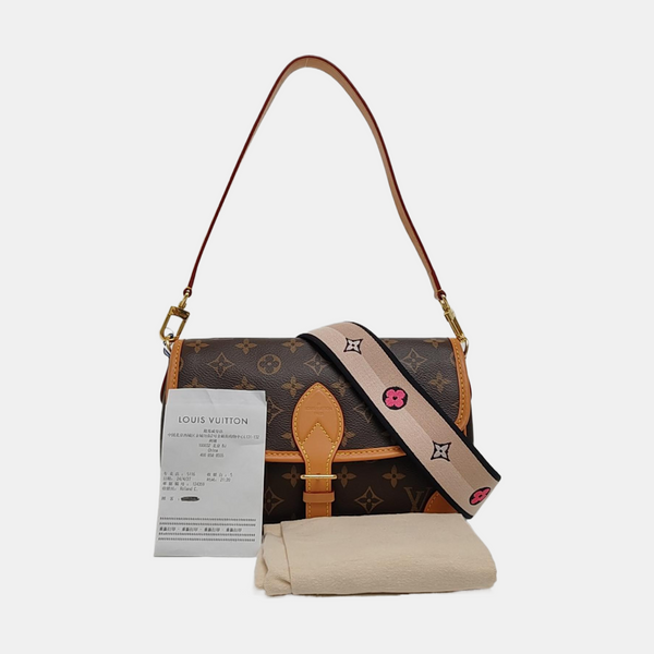 DIANE Monogram Coated Canvas Brown