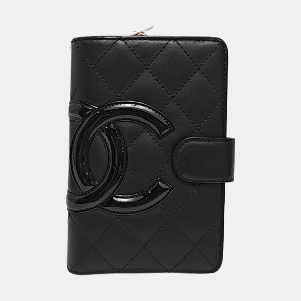 CAMBON Quilted Calfskin Black Wallet