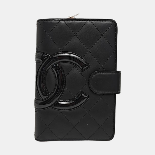 CAMBON Quilted Calfskin Black Wallet