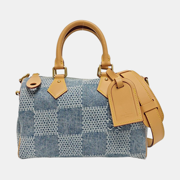 SPEEDY 25 Damier Canvas Blue