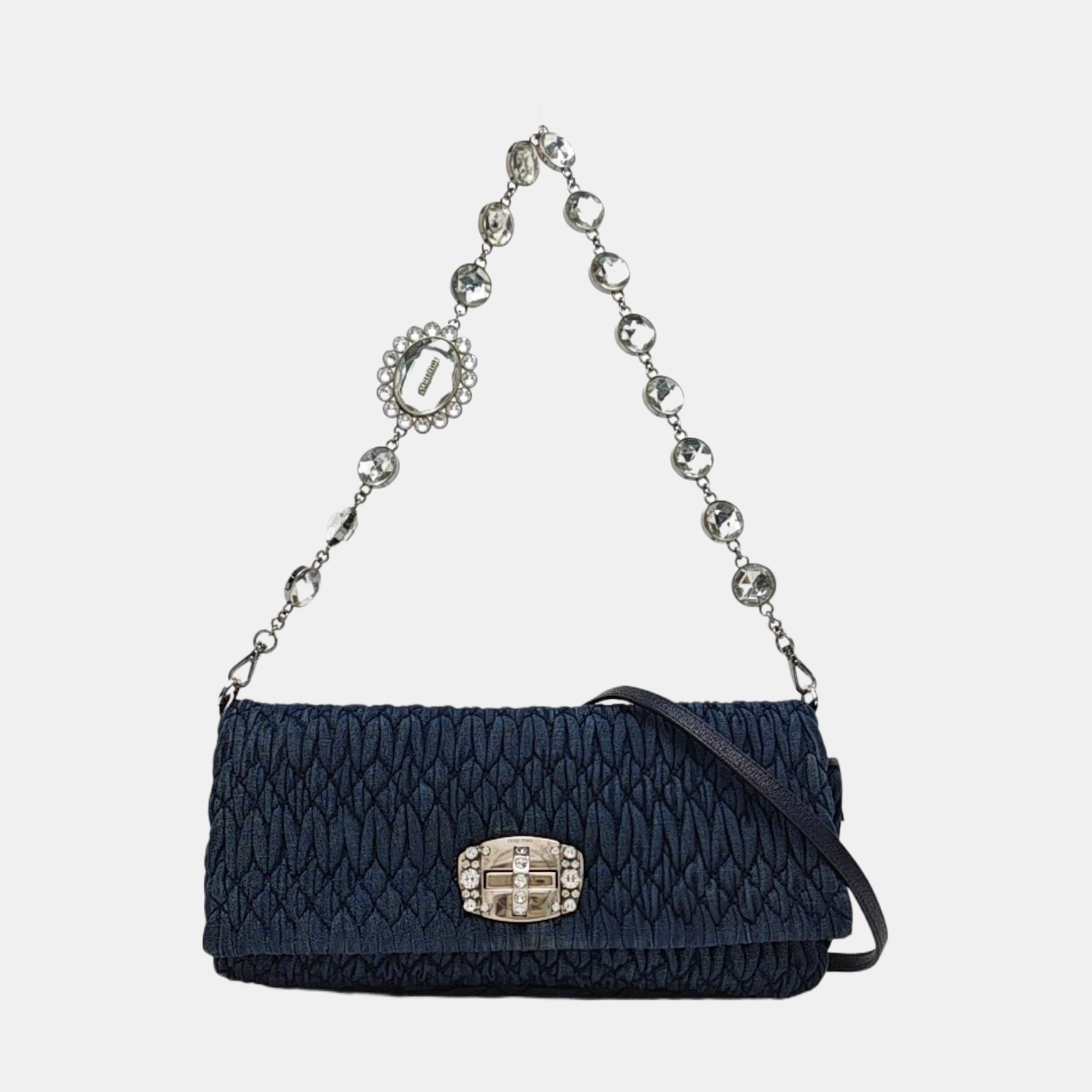 Crystal Quilted Denim Blue