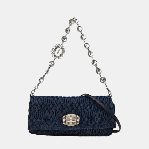 Crystal Quilted Denim Blue