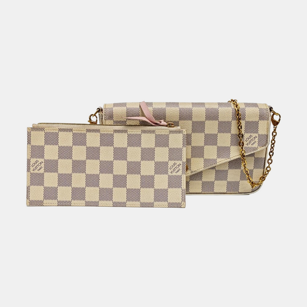 FÉLICIE Damier Azur Coated Canvas White