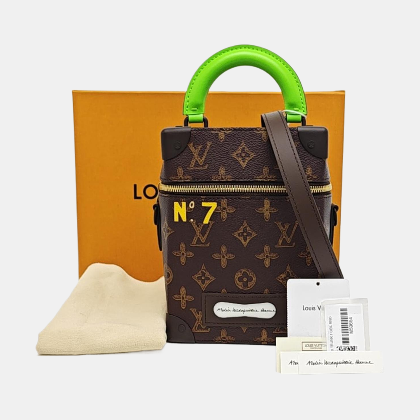 VERTICAL BOX TRUNK Monogram Coated Canvas Brown