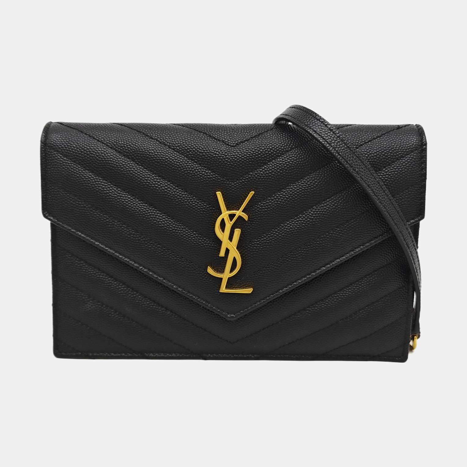 MONOGRAM WOC Chevron Calfskin Black