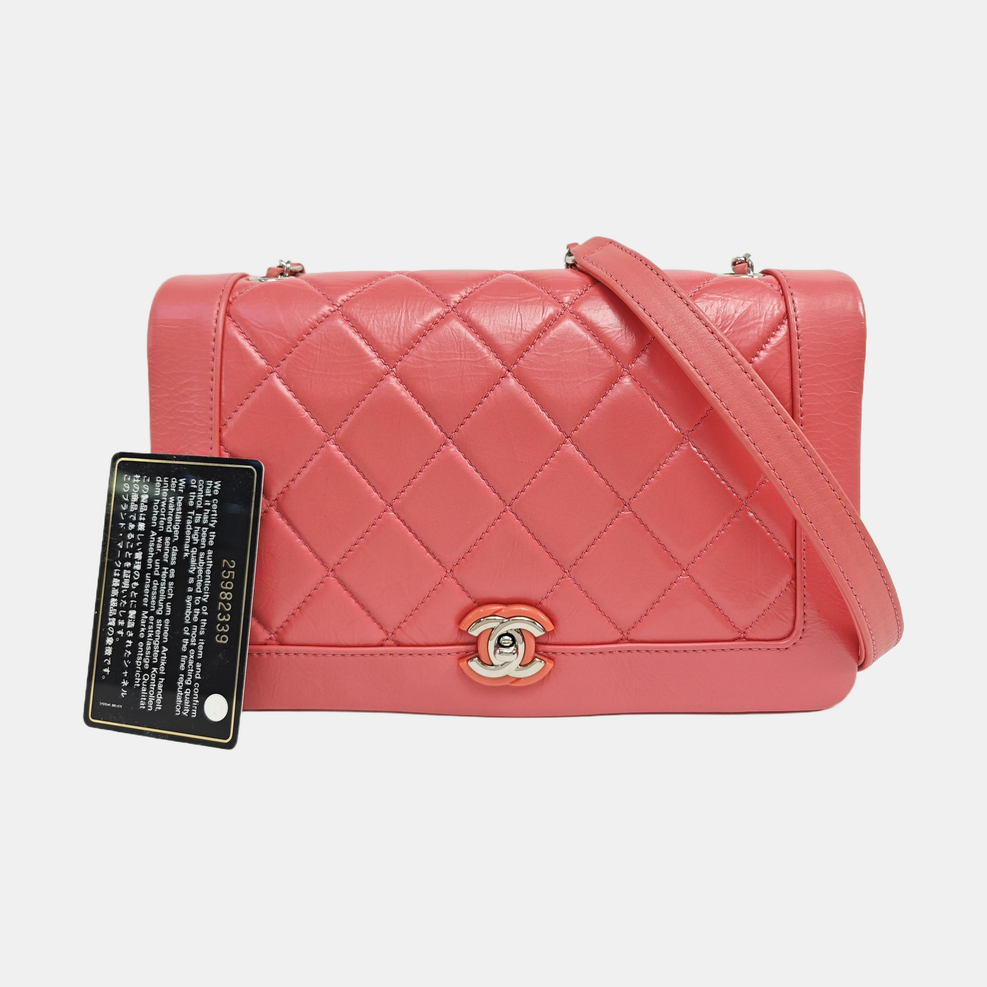 Quilted Calfskin Shoulder Bag Pink