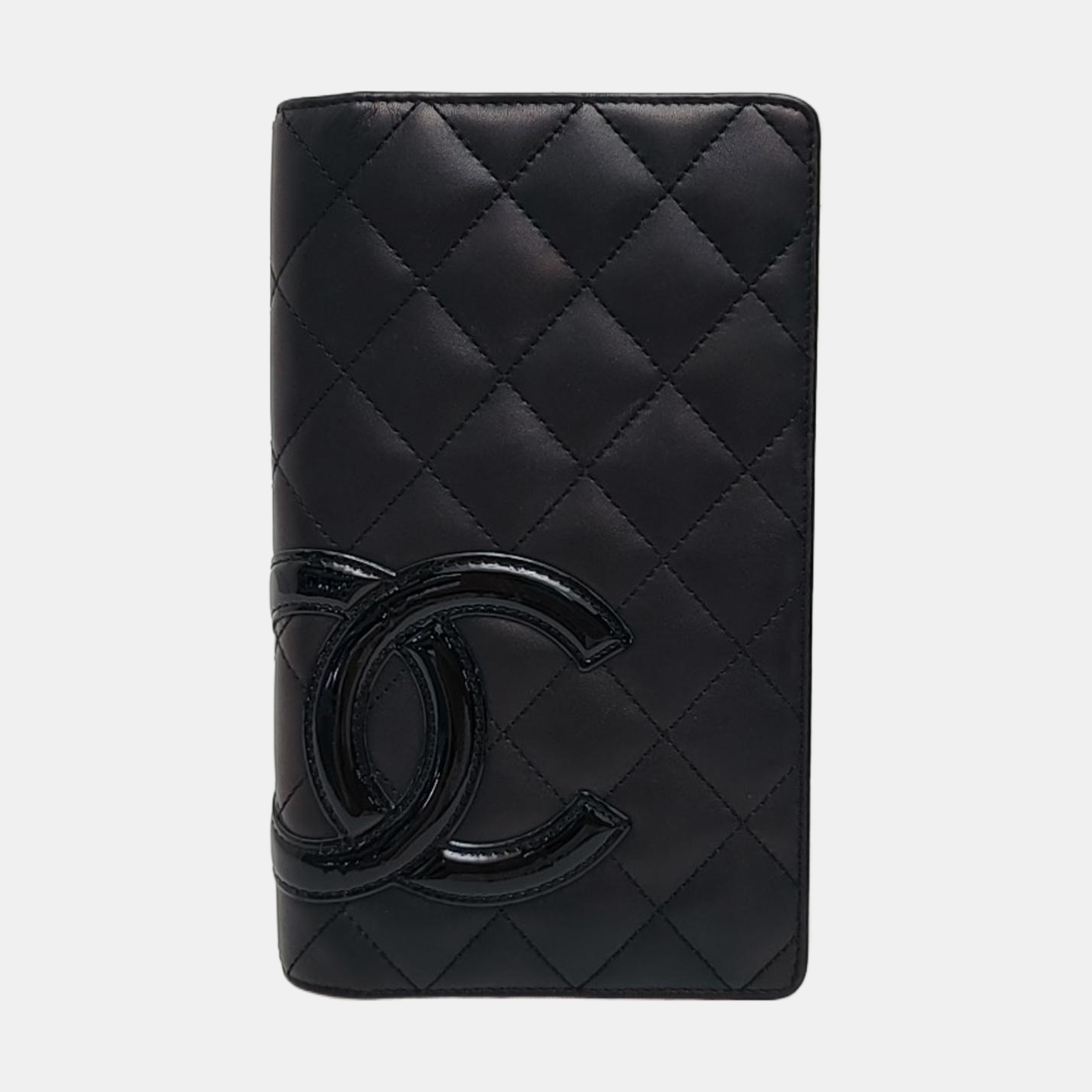 CAMBON Quilted Calfskin Black Wallet