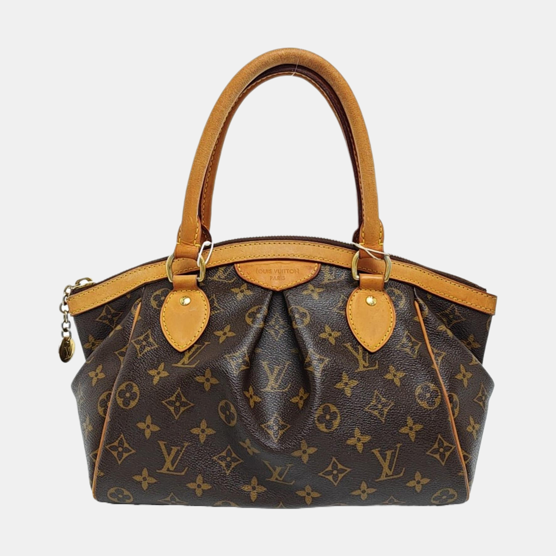 Monogram Coated Canvas Top Handle Bag Brown