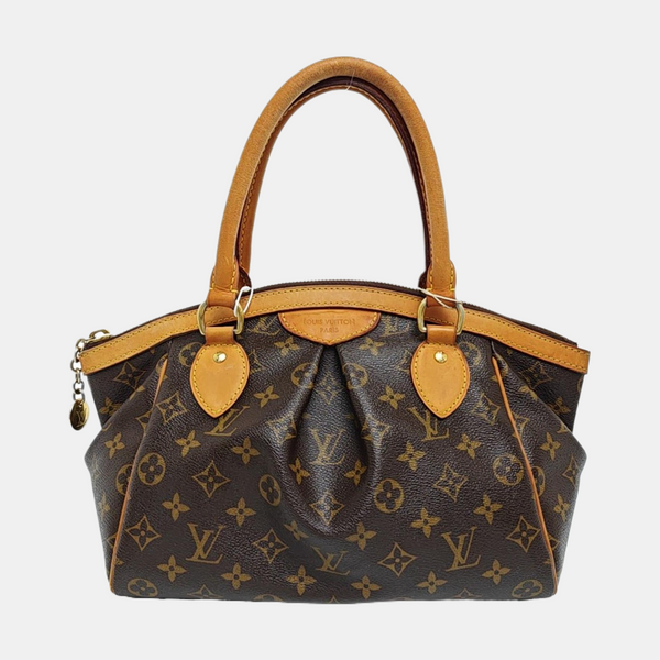 Monogram Coated Canvas Top Handle Bag Brown