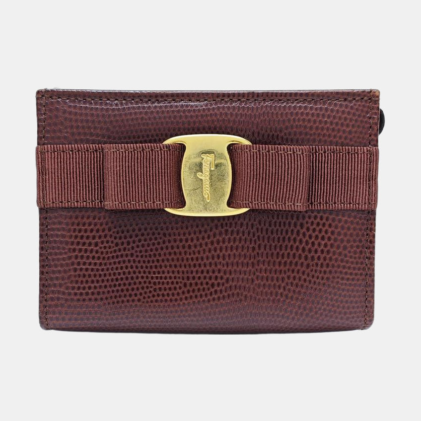 Ginny Calfskin Brown Coin Purse