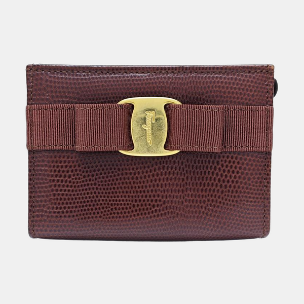 Ginny Calfskin Brown Coin Purse