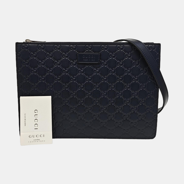 Signature Monogram Calfskin Blue