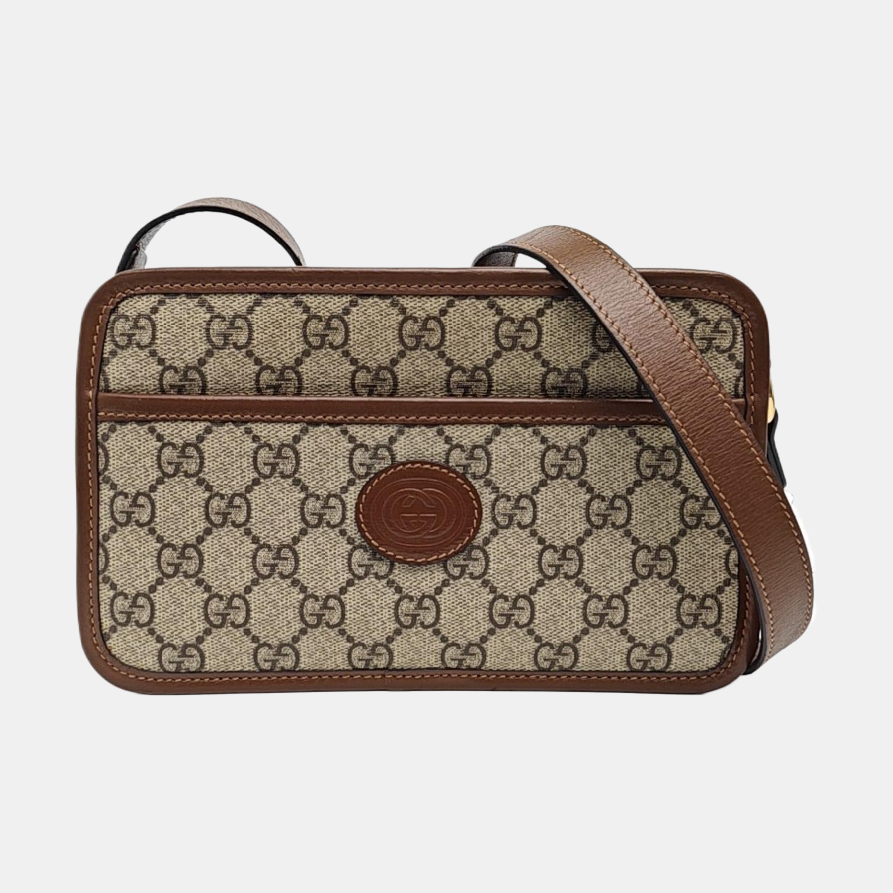 GG Supreme Mini Monogram Coated Canvas Beige