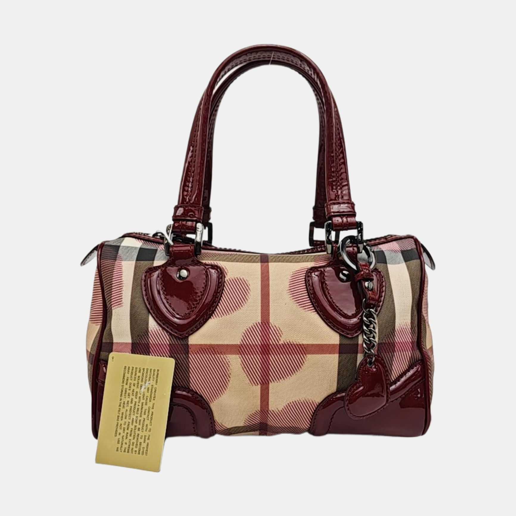 Coated Canvas Top Handle Bag Beige