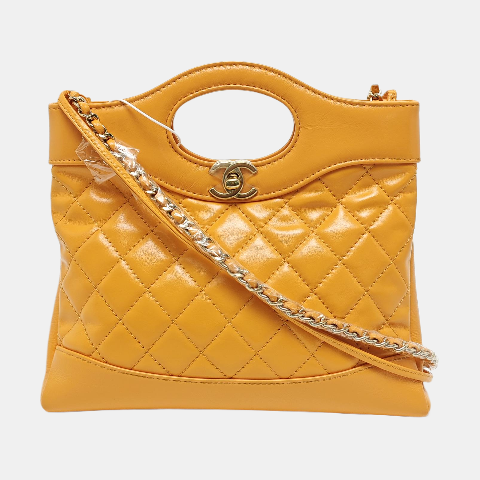 CHANEL 31 Mini Quilted Calfskin Orange