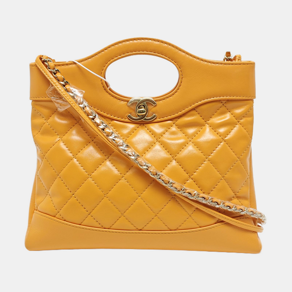 CHANEL 31 Mini Quilted Calfskin Orange