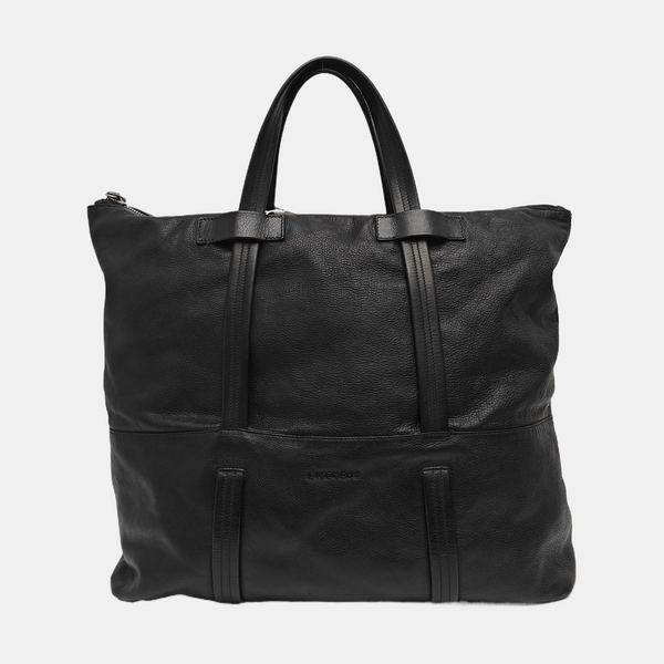 Calfskin Top Handle Bag Black
