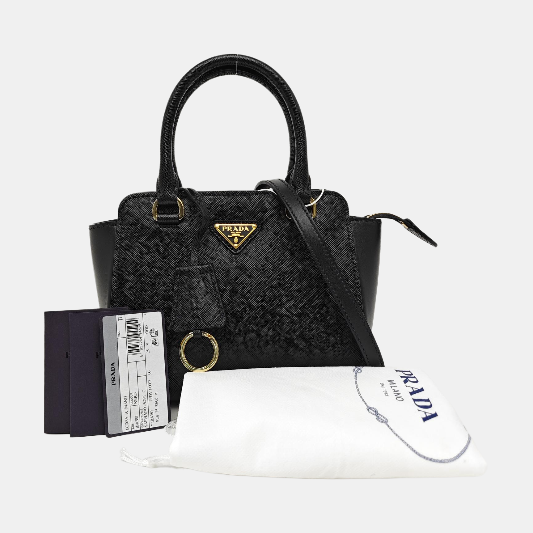 Galleria Mini Saffiano Calfskin Black