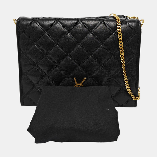 BECKY Small Quilted Lambskin Black