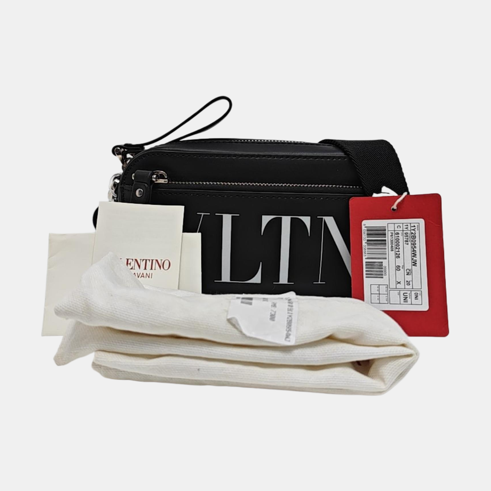 Vltn Small Calfskin Black