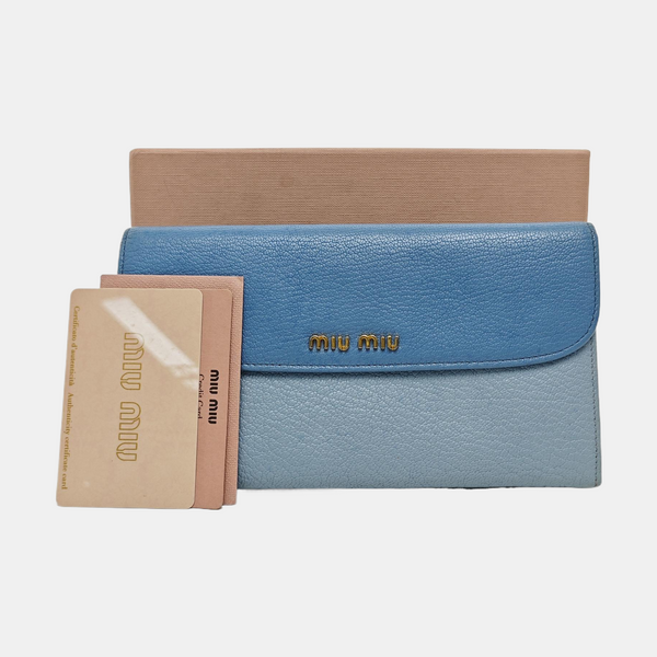Calfskin Wallet Blue