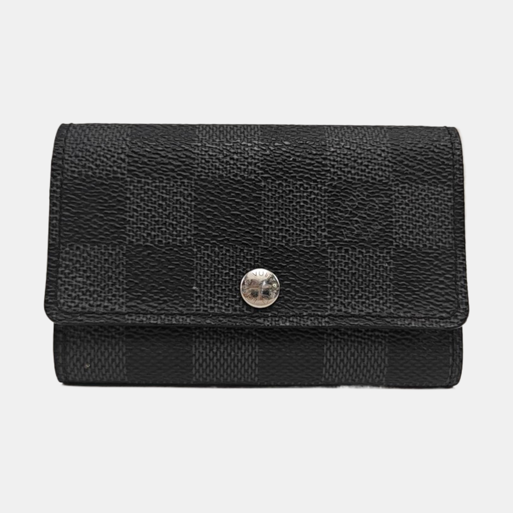 Damier Graphite Coated Canvas Key Pouch Gray