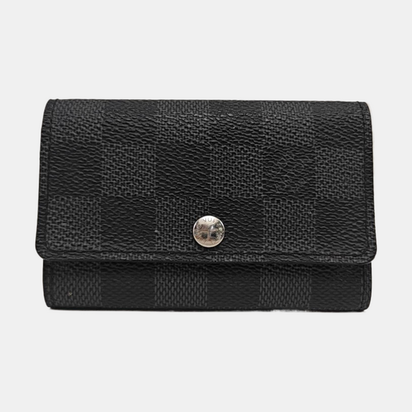 Damier Graphite Coated Canvas Key Pouch Gray